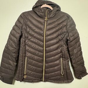 Michael Kors Chocolate Puffer Jacket